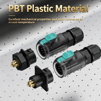 Connecteur circulaire étanche M12 LP12 2 broches 5A IP68 IPX9K avec verrouillage Push-Pull pour montage sur panneau, câble vers carte, prise solaire industrielle