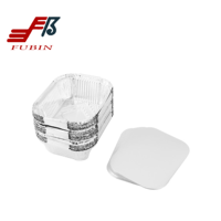 Casseroles jetables en papier d'aluminium avec couvercles Conteneurs alimentaires pour le stockage des aliments à emporter Plateaux de cuisson robustes pour la torréfaction et la cuisson