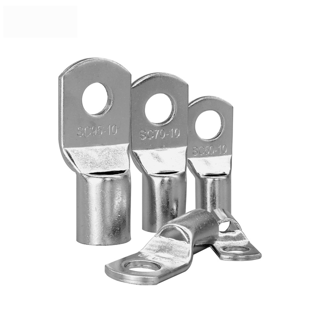 FATO Cable Lug SC Tinned Electrical Non-Insulated Round Battery Copper Ground Tube Crimp Terminals Cable Lugs for High Voltage