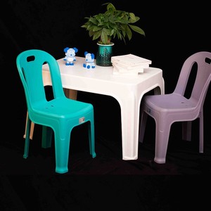 Tabouret en plastique Hengfeng avec dossier, chaise empilable pour la maison, enfants et adultes 6268 - Product Image 4