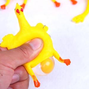 Jouet à presser en forme de poulet amusant JITENG, jouet extensible pour les farces et le soulagement du stress - Product Image 5