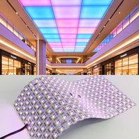 Feuille LED Flexible RGBW 800 LED/tile DC24V pour Panneau Publicitaire Commercial Extérieur et Intérieur, Boîte à Publicité, Plafond, Magasin, Centre Commercial