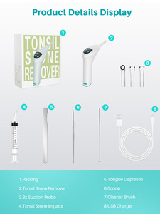 เครื่องกำจัดนิ่วทอนซิลแบบมองเห็นได้พร้อมกล้อง HD ควบคุมผ่านแอพ สำหรับใช้ในบ้าน ผู้ใหญ่และวัยรุ่น - Product Image 6
