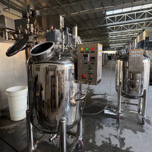 Ligne de production de savon liquide shampooing faisant des machines de mélangeur d'homogenzer équipement d'émulsion de réservoir de mélange - Product Image 6