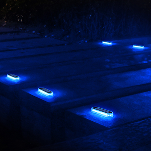 Lot de <span class=keywords><strong>4</strong></span> lampes solaires LED étanches IP68 pour marches, allumage/extinction automatique, pour couloir, allée, porte, garage - Product Image 3