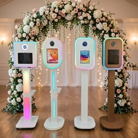 2026 年新品婚礼派对照相亭金属照相亭 iPad 照相亭即时打印自拍亭带应用程序/遥控器