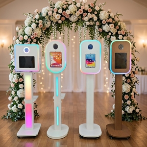 Nuevo Fotomatón Metálico para Bodas y Fiestas 2026, Fotomatón para iPad con Impresión Instantánea, Kiosco de Selfies con Aplicación/Control Remoto - Product Image 1