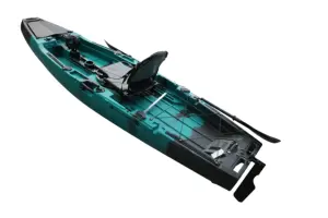 10.5ft barco de pesca assento único sentar no topo caiaque com hélice sistema de acionamento pedal motor elétrico bass fish tackle water sports