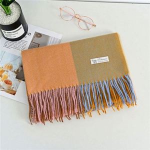 Chal de Lana a Cuadros para Otoño, Nuevo y Cálido con Borlas, Bufanda de Pashmina para Invierno, Elegante para Mujer - Product Image 5