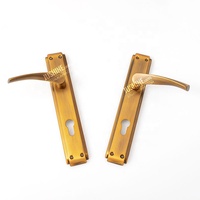 Poignée de porte de chambre Ronaldo, 2 pièces, personnalisée en argent de bain turc, doré antique, bronze Sicuro