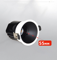 Version améliorée, spot réglable 7W, aluminium commercial, encastré, hôtel, anti-éblouissement, downlight LED 12W