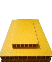 Grille de couverture en treillis diamanté en plastique renforcé de fibres de verre, haute résistance à la corrosion chimique, léger