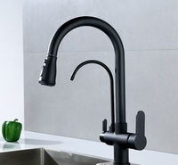 Robinet de cuisine 3 voies en laiton massif avec bec verseur pour eau potable, 360° °   Robinet d'évier de cuisine pivotant