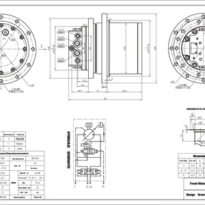 Pièces de rechange pour excavatrice Final Drive PC55 PC45MR PC55MR PC55MR-2 PC55MR-3, moteur de déplacement 22M-60-32500 pour Komatsu - Product Image 3