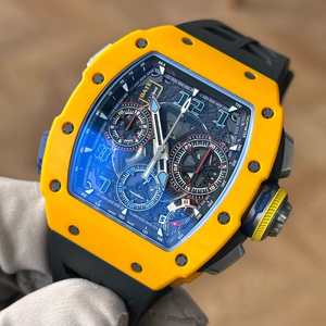Factory Direct Sales 6501NTPT Carbon Fiber case Titanium <strong>Chronograph</strong> 18k Rose Gold <strong>Automatic</strong> Mechanical Men's Watch Rubber Strap - Product Image 4