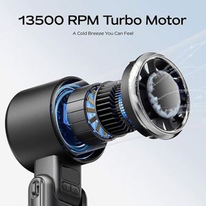 Portable Handheld With Ice Cooling 13500Rpm Turbo Motor 5 Speed <b>Usb</b>-C Rechargeable <b>Mini</b> Fan for Outdoor Travel - Product Image 3