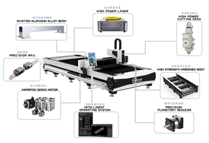 Machine de découpe laser à fibre CNC 8000W, robuste, pour plaques d'acier épaisses - Product Image 3