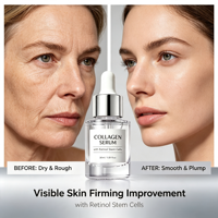 Sérum Visage Anti-Âge au Collagène, Rétinol et Cellules Souches Marque Blanche – Peau Repulpée, Anti-Rides, Raffermissante et Hydratante