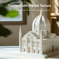 Filament PLA Marbre pour Imprimante 3D à Haute Vitesse 1,75 mm, Sans Torsion, Rétraction 190-260°C, 0,8-1,2 mm