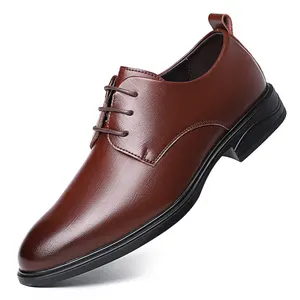 Sepatu pantofel pria mewah merek mewah sepatu gaun pernikahan kualitas tinggi sepatu pria Italia asli, sepatu bot kulit berkelas