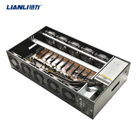 Boîtier pour carte mère B250 12 gpu, 5.5CM d'espacement, boîtier pour serveur 12 cartes gpu avec alimentation 2500w 3300w