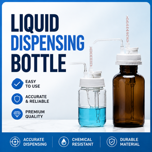 Adjustable Quantitative <b>Bottle</b> Top Dispenser 0.1-10ml Manual Liquid Reagent Dispenser with Clear/<b>Amber</b> <b>Glass</b> <b>Bottle</b> - Product Image 2