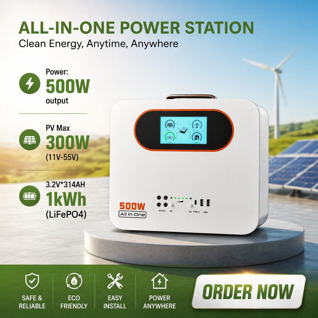 OEM ODM <strong>2026</strong> New Portable <strong>Power</strong> <strong>Station</strong> 300W 500W 1000W 2000W 3.2V*205AH 656Wh LiFePO4 Battery USB-C Output OEM ODM
