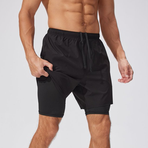 Herenshorts 2-in-1, dubbele laag, lichtgewicht, workout, sportshorts, gym fitness kleding, aangepaste LOGO - Product Image 1