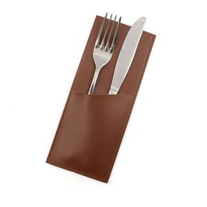 Étui à couverts en cuir PU, porte-ustensiles, pochette pour couteaux et fourchettes, sac à vaisselle pour la table à manger, la maison et la cuisine - Product Image 4