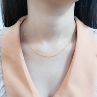 Chaîne en or massif 18 carats véritable, 1,5 mm, bijoux en or pur, vente en gros, chaîne torsadée en or 18 carats Au750, collier chaîne Dookie