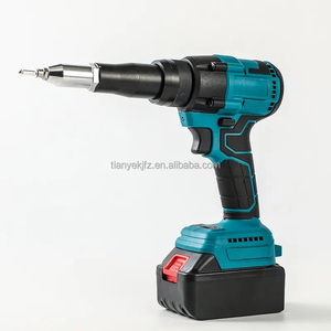 Pistola Remachadora Eléctrica Automática Inalámbrica, Remachadora de Tuercas de Litio, Máquina Remachadora, Batería, Bobina TY OEM, Pistola de Clavos, 2 en 1, 21V, 1/2 pulgadas