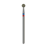Embout de décapage de cuticules Unique Ball 4,0 mm bleu+rouge effet diamant, logo personnalisé, vente en gros, fournitures pour salons de manucure