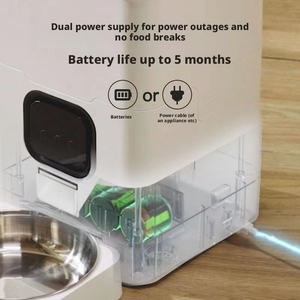 Distributore Automatico di Cibo <span class=keywords><strong>per</strong></span> Animali Domestici Smart Bianco 4L 6L con Funzione Vocale e Controllo Remoto, Alimentazione Precisa Programmata <span class=keywords><strong>per</strong></span> <span class=keywords><strong>Gatti</strong></span> e Cani - Product Image 6