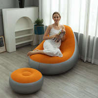 Nouveau canapé-lit gonflable tendance, fauteuil inclinable pliable avec repose-pieds en PVC, canapé confortable