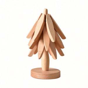 ชุดที่รองจานรูปต้นไม้แบบพับได้สำหรับครัว ชุดที่รองจานไม้รูปต้นไม้ ที่รองแก้วไม้รูปต้นไม้ ที่รองจานไม้สำหรับอาหารร้อน - Product Image 3