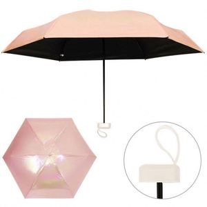 Mini parapluie capsule UV pliable avec lumière, protection UV, imperméable, logo personnalisé - Product Image 6