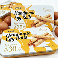 Collation orientale traditionnelle, rouleaux d'œufs faits à la main