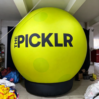 Ballons gonflables de pickleball personnalisés de 2 m de diamètre en tissu Oxford, durables, réutilisables, imperméables, faciles à installer, pour la publicité