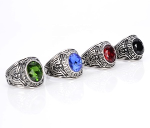 <b>Mens</b> Military Signet <b>Ring</b> 18K PVD Gold Stainless Steel | United States Army Emblem Gemstone <b>Ring</b> Waterproof No Fading - Product Image 3