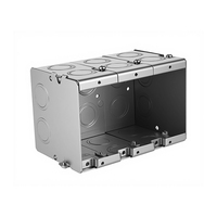 Boîtier de jonction triple cellule Hangshuo EB8350-03 en acier galvanisé, 3 modules, 21 pouces carrées chacun, avec prises de coin pour rail supérieur, pour ensemble d'unités homologuées