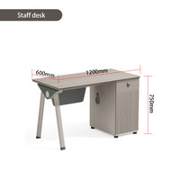 Bureau de travail moderne en bois Liyu, poste de travail extensible multifonctionnel pour 2, 4 ou 6 personnes