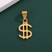 Bijoux Hip Hop de haute qualité, pendentif en or plaqué 18 carats avec symbole du dollar, pendentif pour hommes et femmes