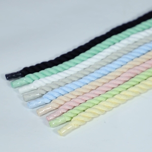 Cordones de Algodón Trenzado 100% Natural Personalizados, 3 Hilos, 8mm, Súper Gruesos, para Zapatos Casuales - Product Image 1