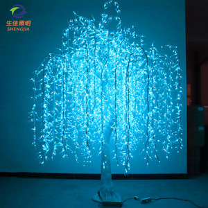 PROMOTION EXCEPTIONNELLE : Arbre lumineux LED musical multicolore IP65 en PVC pour Thanksgiving, Noël, Nouvel An – Idéal pour aménagement paysager, jardin, parc, hôtel – Arbre étoilé en forme de saule - Product Image 3