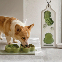 Bol pliable en silicone gel arrondi pour alimentation lente - Bol alimentaire portable étanche, antidérapant et anti-étouffement pour chiens et chats