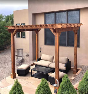 Kits de système de toit à persiennes étanches Gazebo extérieur en bois plastique Jardin WPC Pergola en bois - Product Image 6