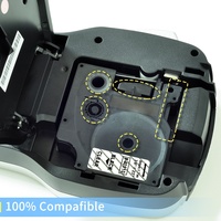 Échantillon gratuit de ruban adhésif noir sur transparent 9 mm * 7 m compatible avec DYMO D1 40910 pour DYMO 160