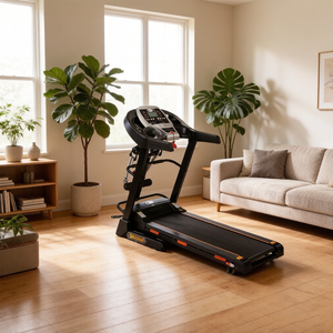 Tapis roulant électrique haute performance avec inclinaison manuelle et écran LCD pour entraînement à domicile - Product Image 3