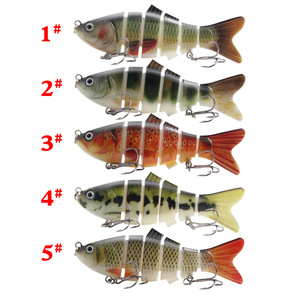 Leurre Articulé Multi-Segment en Plastique Dur XY-531 10cm 20g Cinq Couleurs pour la Pêche en Mer, Pêche au Poisson d'Eau Salée, Appâts pour Eaux Moyennes - Product Image 1