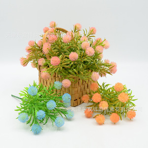 Bouquet de fleurs artificielles en pissenlit Dongchen Crafts, en plastique jaune, rose et orange, pour la décoration de la maison, du bureau et les accessoires de mariage - Product Image 3